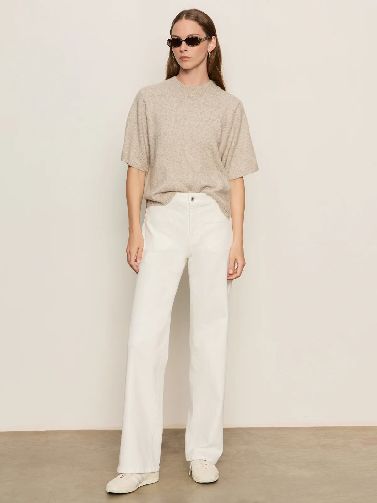 Perfect Sweater Tee - Heather Pearl