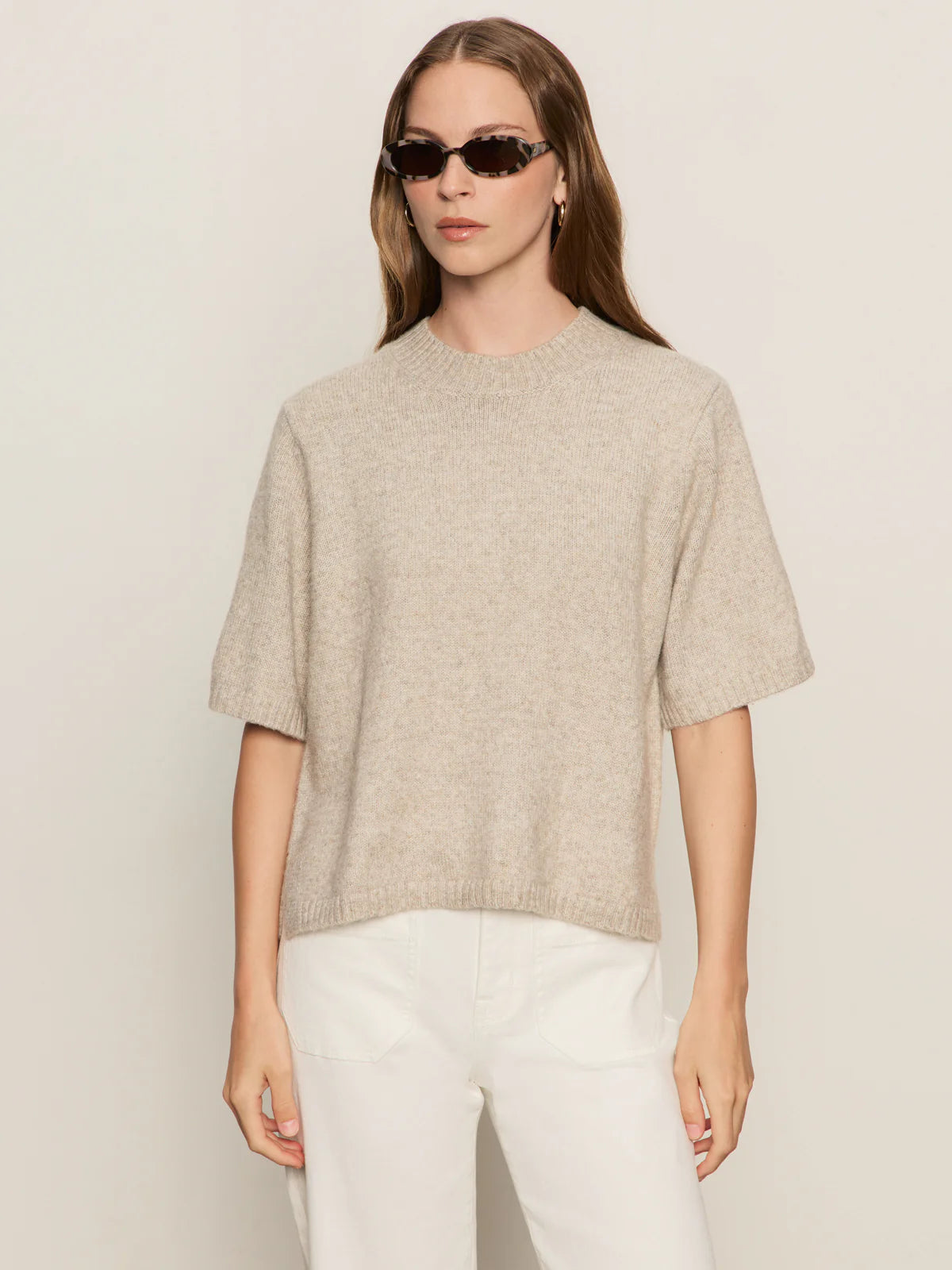 Perfect Sweater Tee - Heather Pearl