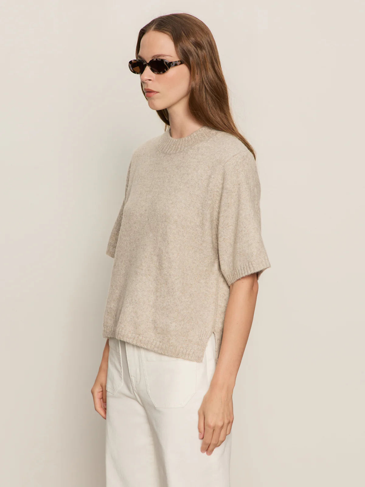 Perfect Sweater Tee - Heather Pearl