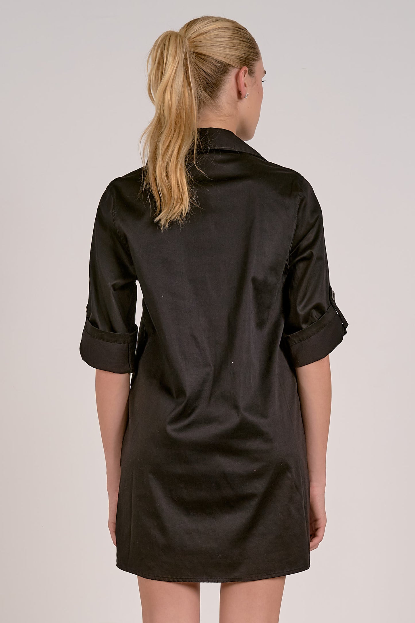 Roll Tab Shirt - Black