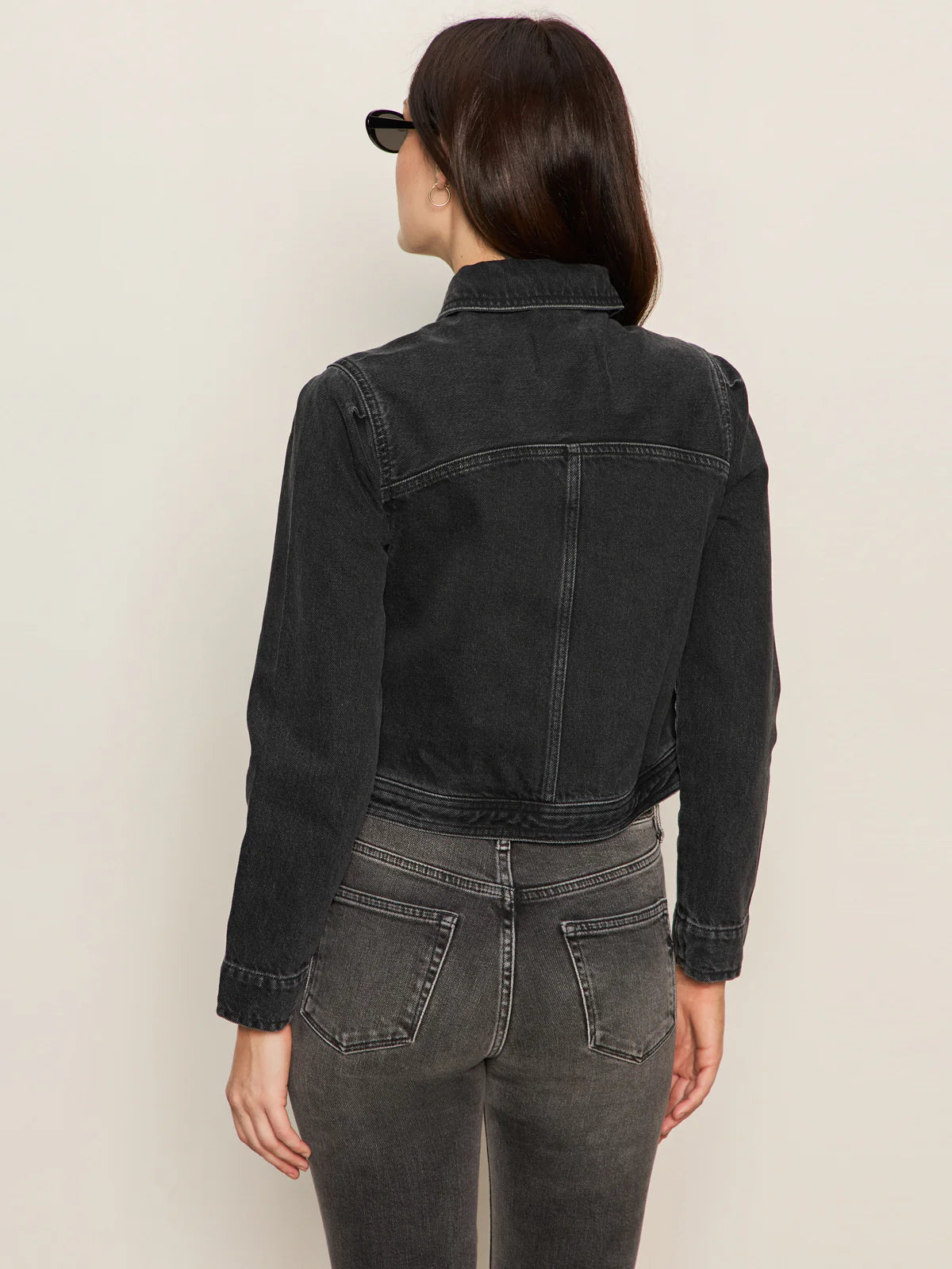 Denim Jacket - Washed Black Denim