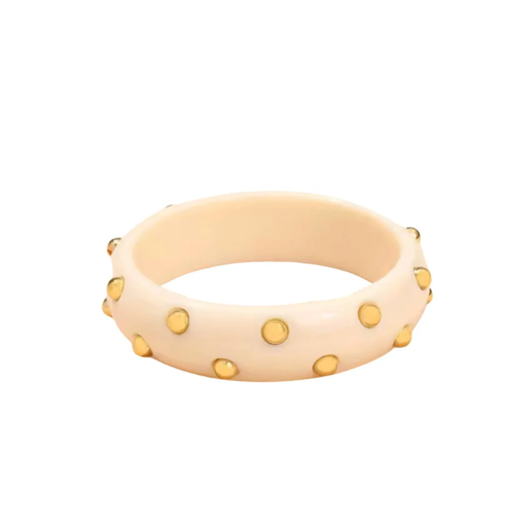 Studded Bangle - Ivory