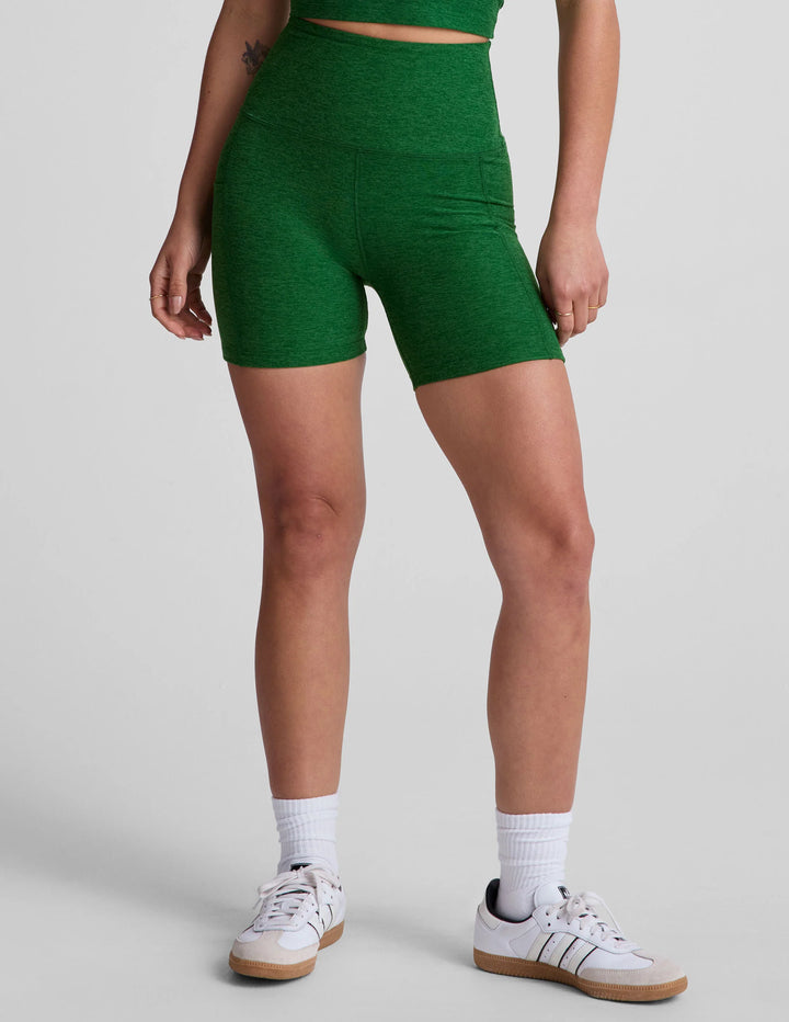 Spacedye Keep Pace 5 inch Pocket Short - Summer Thyme Green Heather