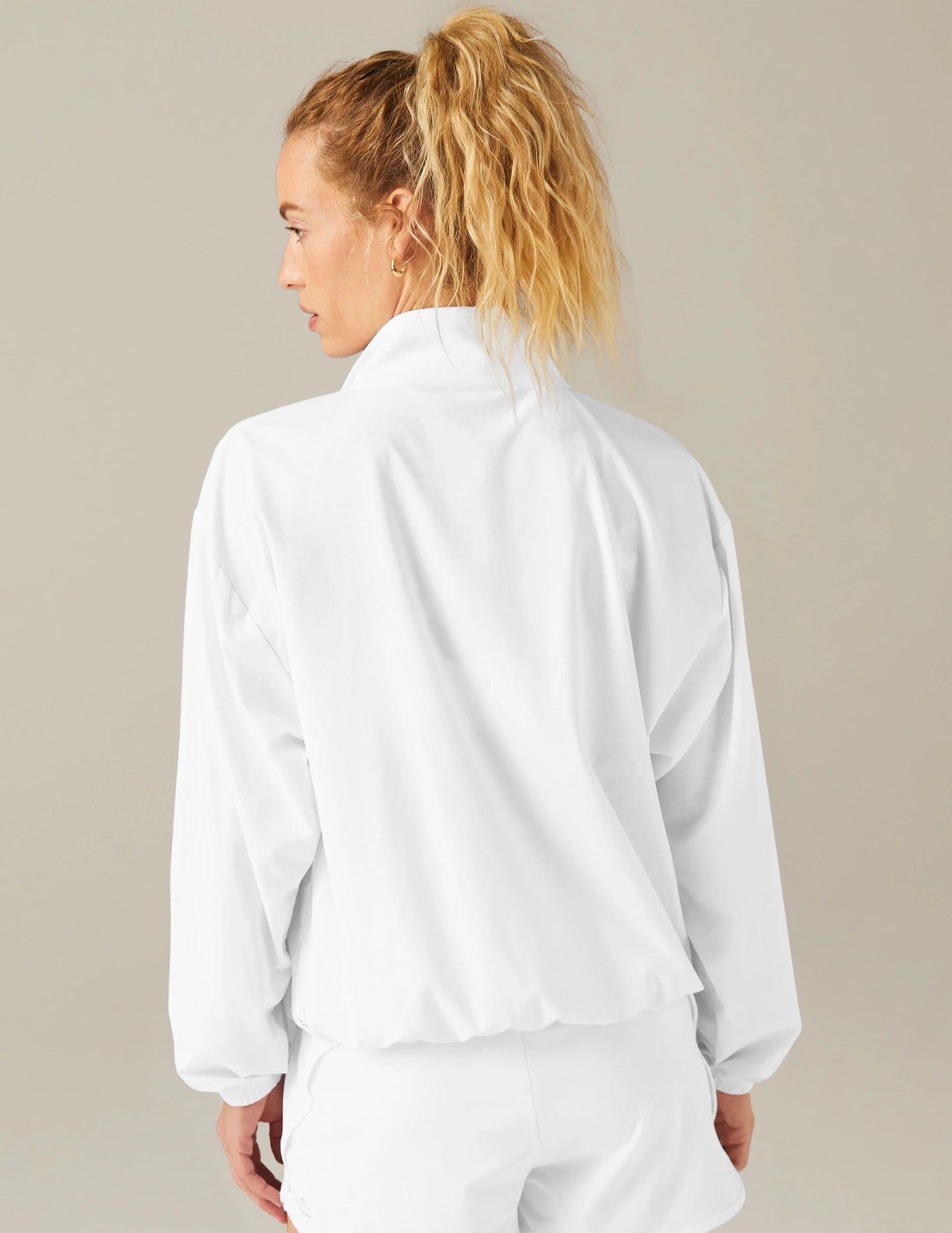 In Stride Half Zip Pullover - True White