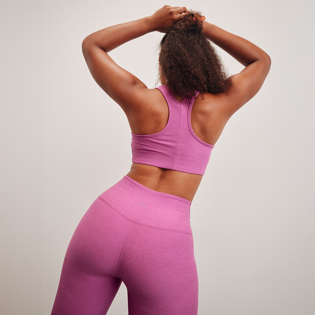 Spacedye Caught In The Midi High Waisted Legging - Sunset Violet Heather