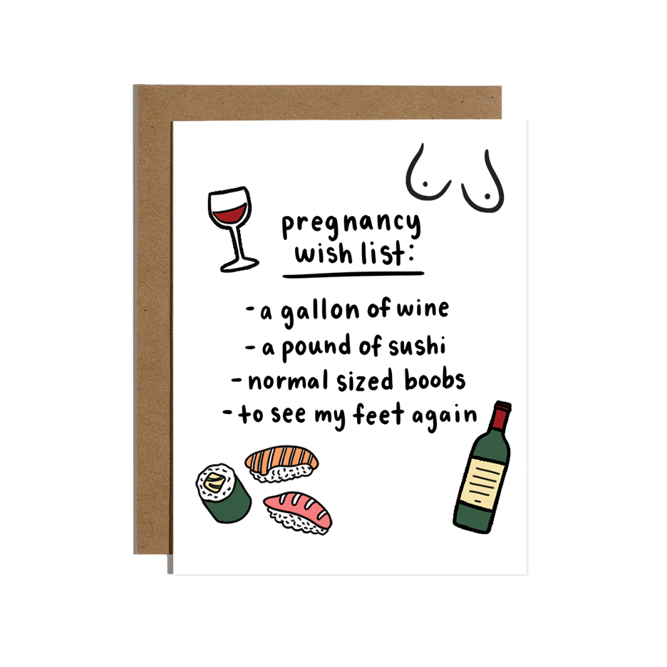 Pregnancy Wish List card