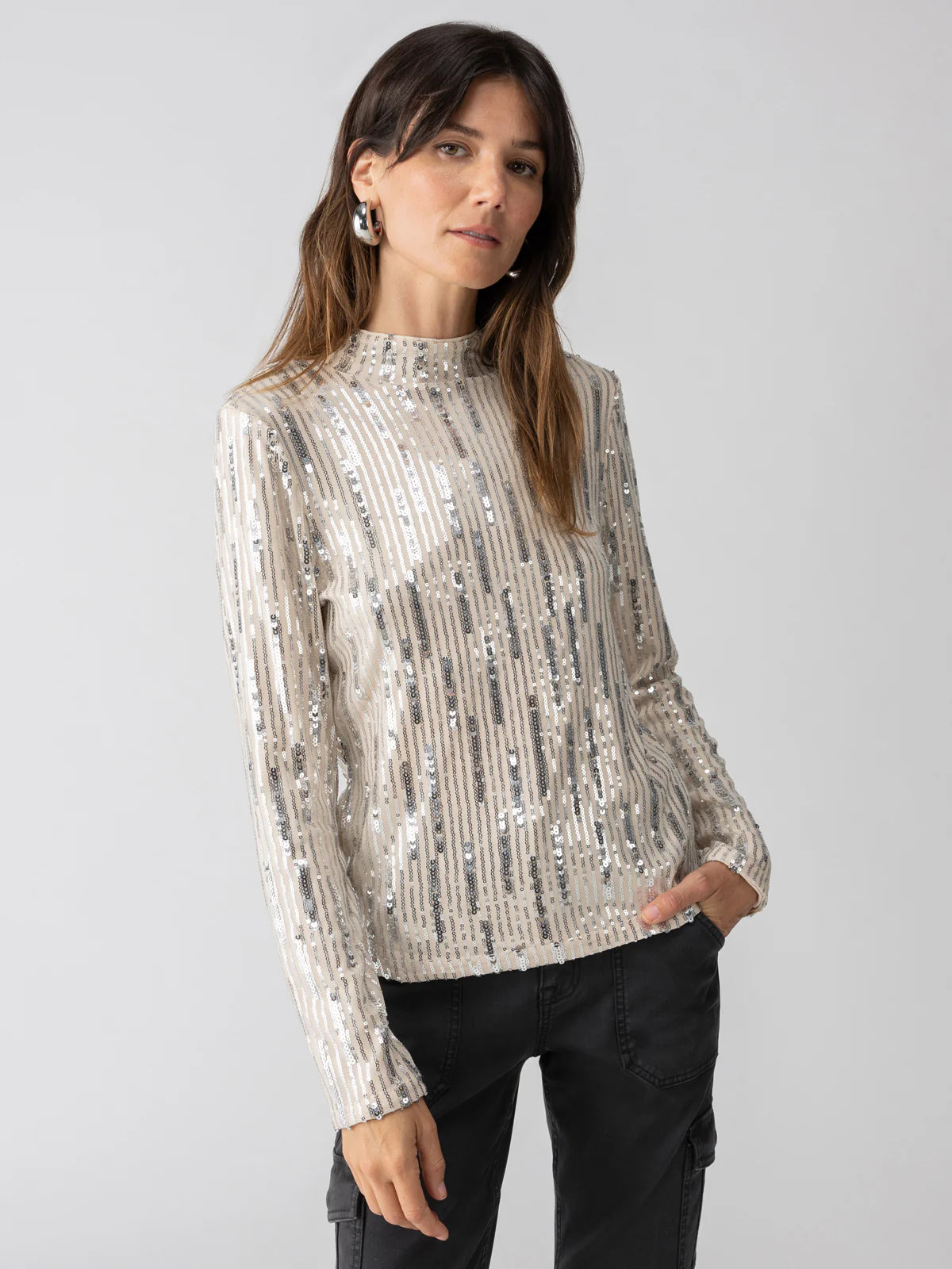 Sequin Mock Top - Lets Celebrate