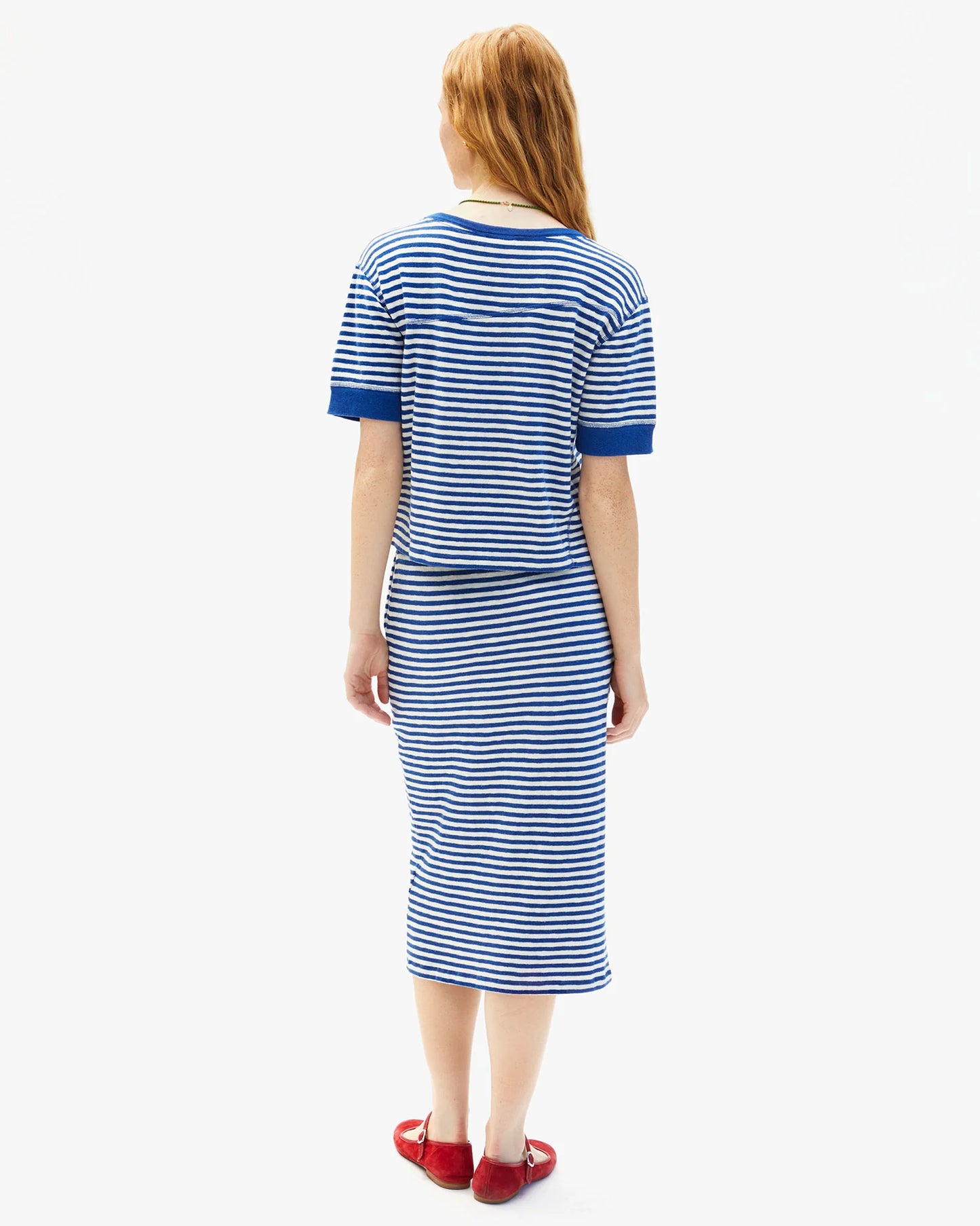 Le Tube Skirt - Stripe Cobalt/Cream