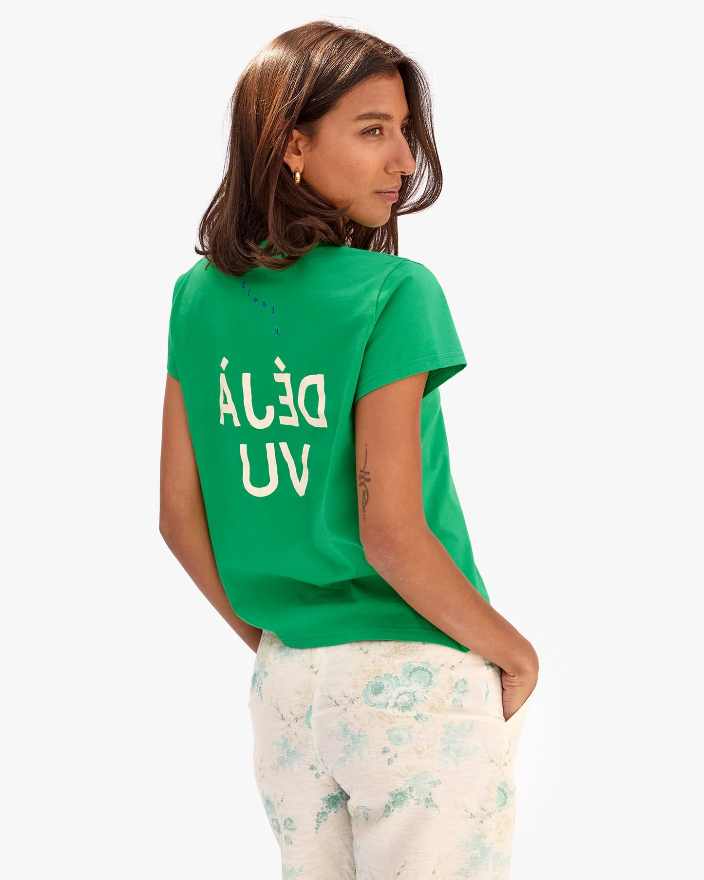 Classic Tee - Green w/ Cream Déjà Vu