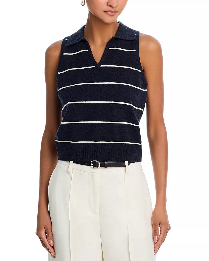 Sloane Knit Collared Sleeveless Top