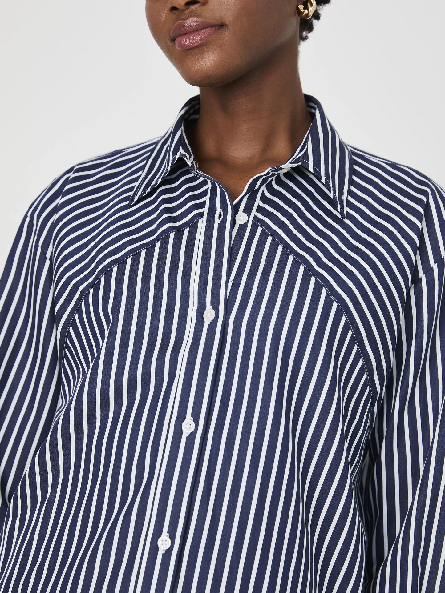 Alexis Cotton Angled Yoke Shirt