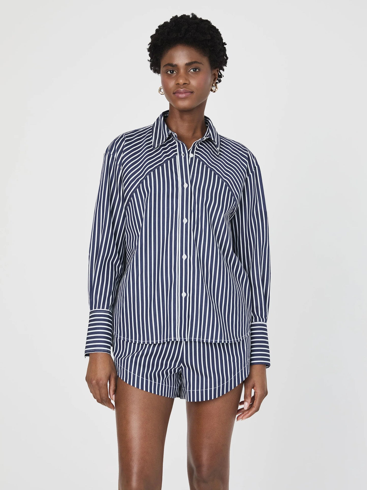 Alexis Cotton Angled Yoke Shirt