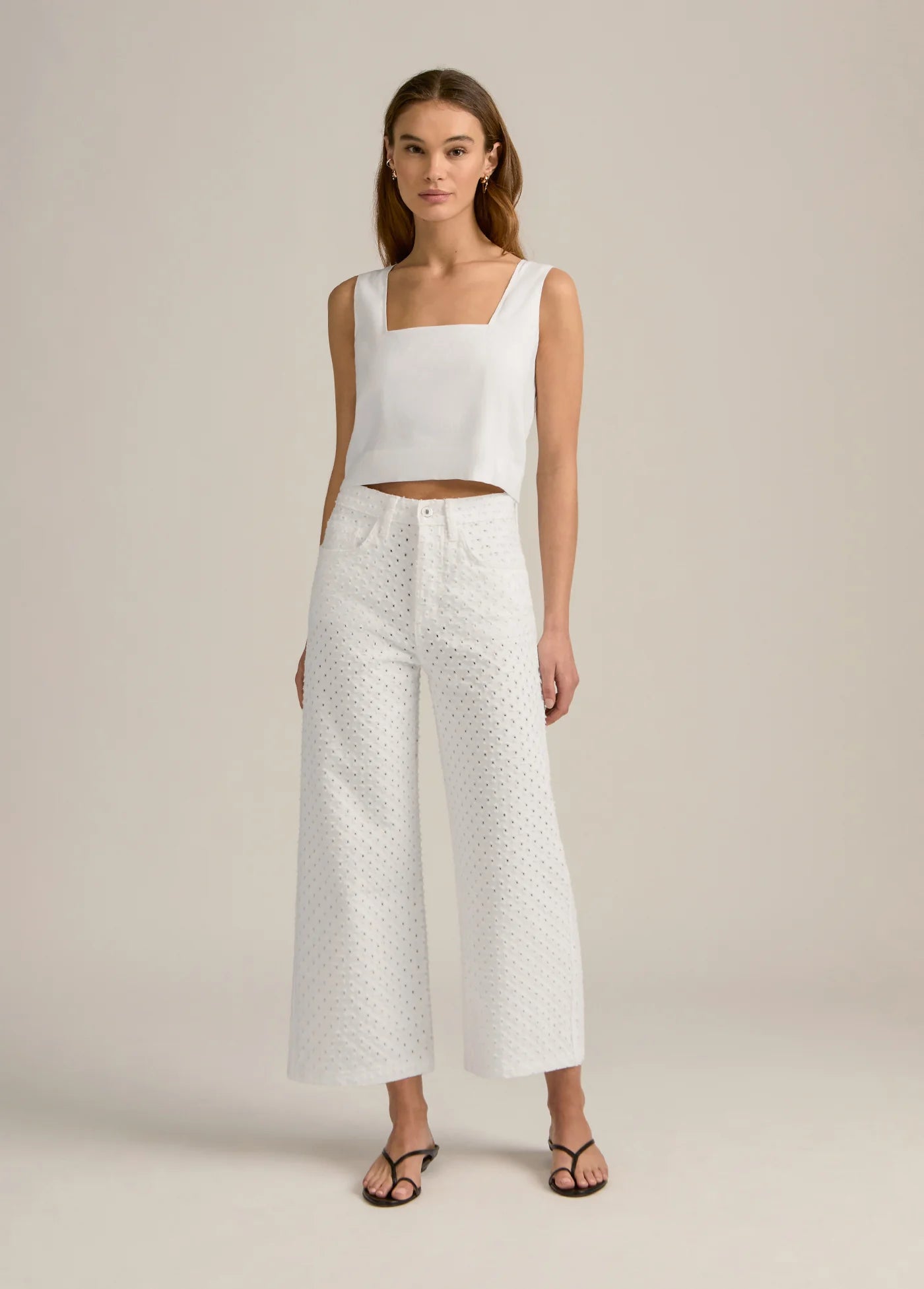 The Masha Super High Rise Wide Leg Crop - Aspen