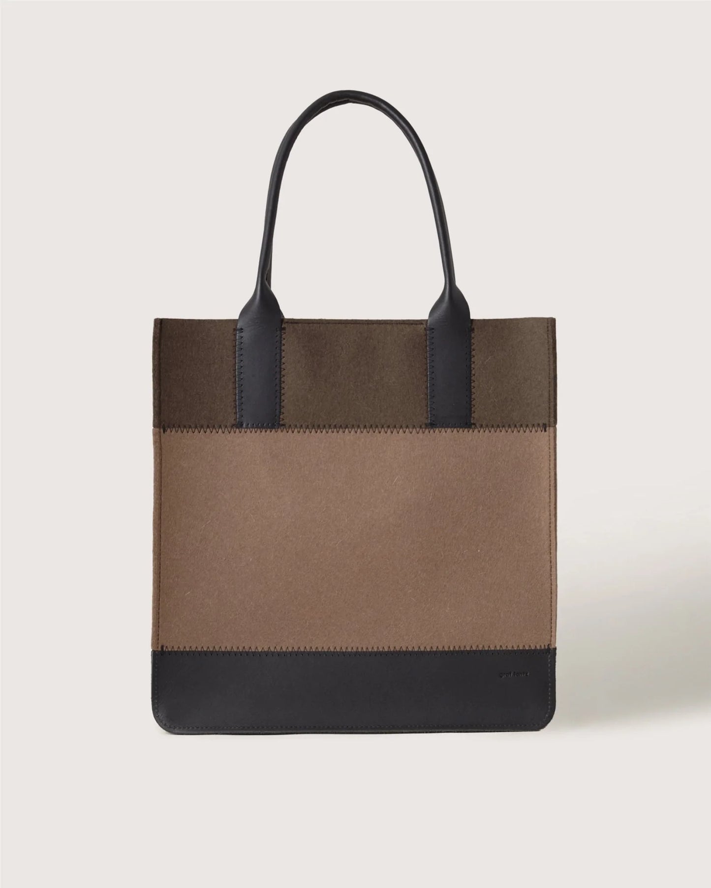 Jaunt Merino Wool Tote - Cumin / Tobacco Black