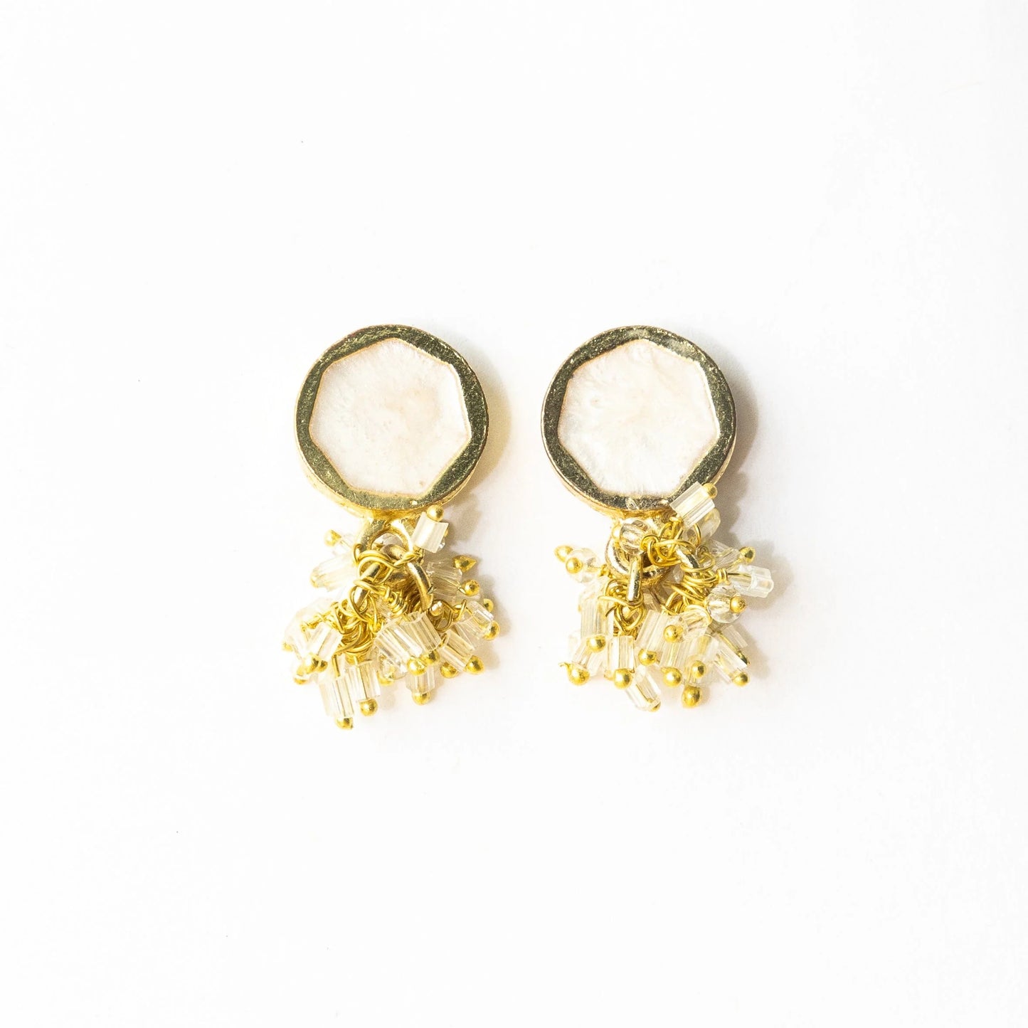 Kimberly Enamel Earring - White