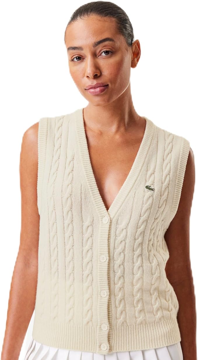 Button Front Vest - Farine