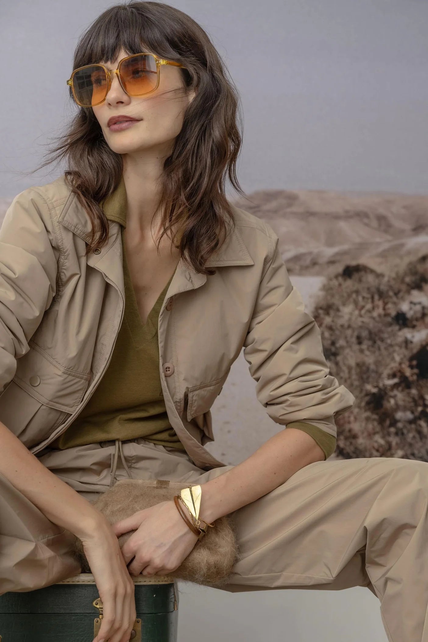 Nylon Utility Jacket -Hickory