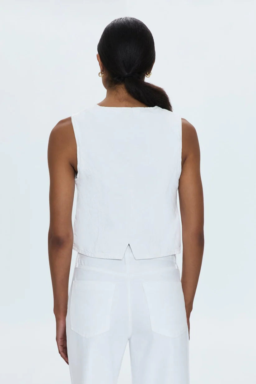 Vero Cropped Vest - White