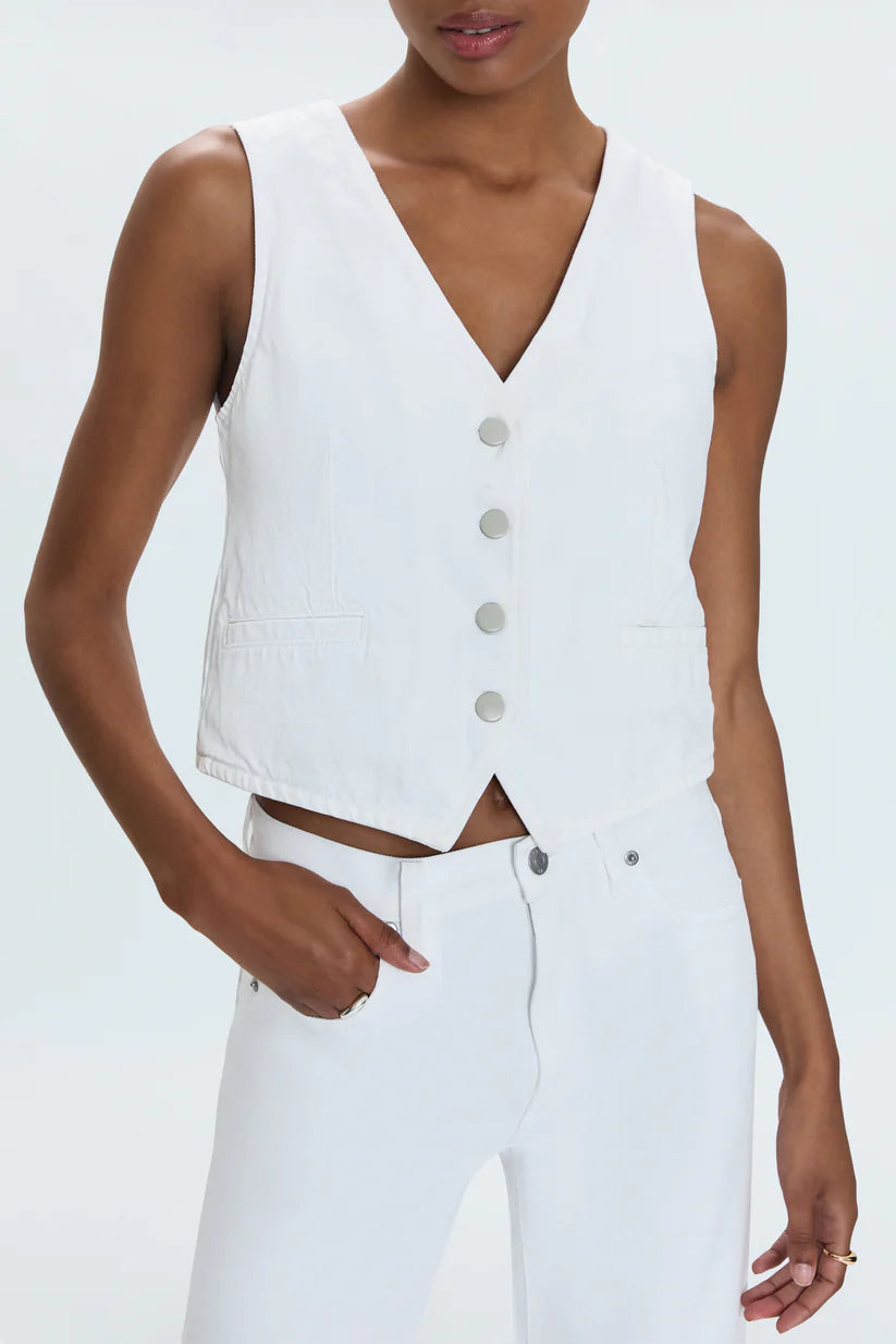 Vero Cropped Vest - White