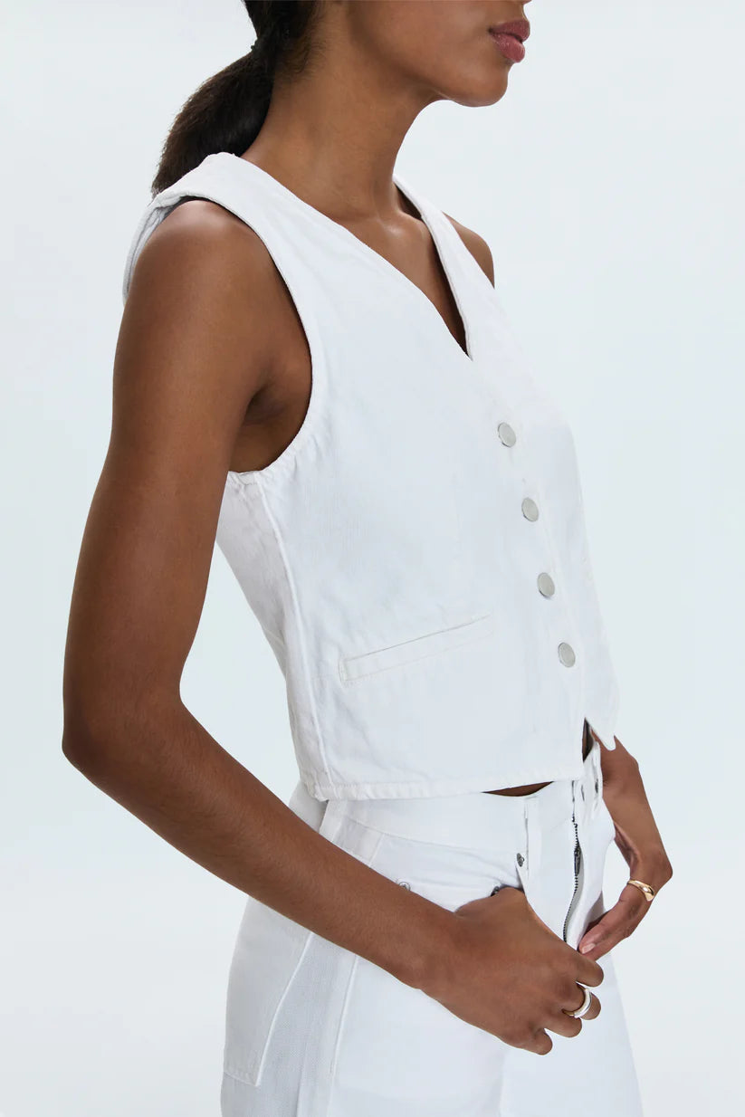 Vero Cropped Vest - White
