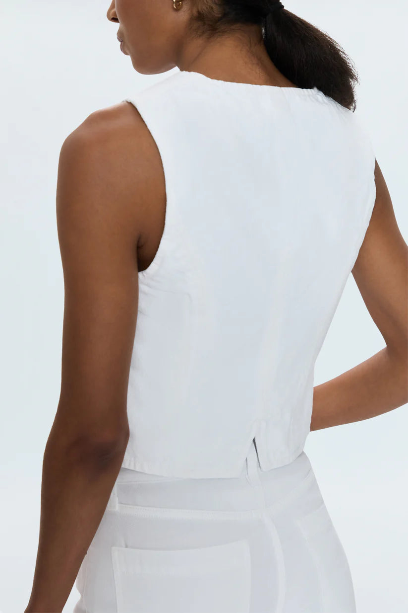 Vero Cropped Vest - White