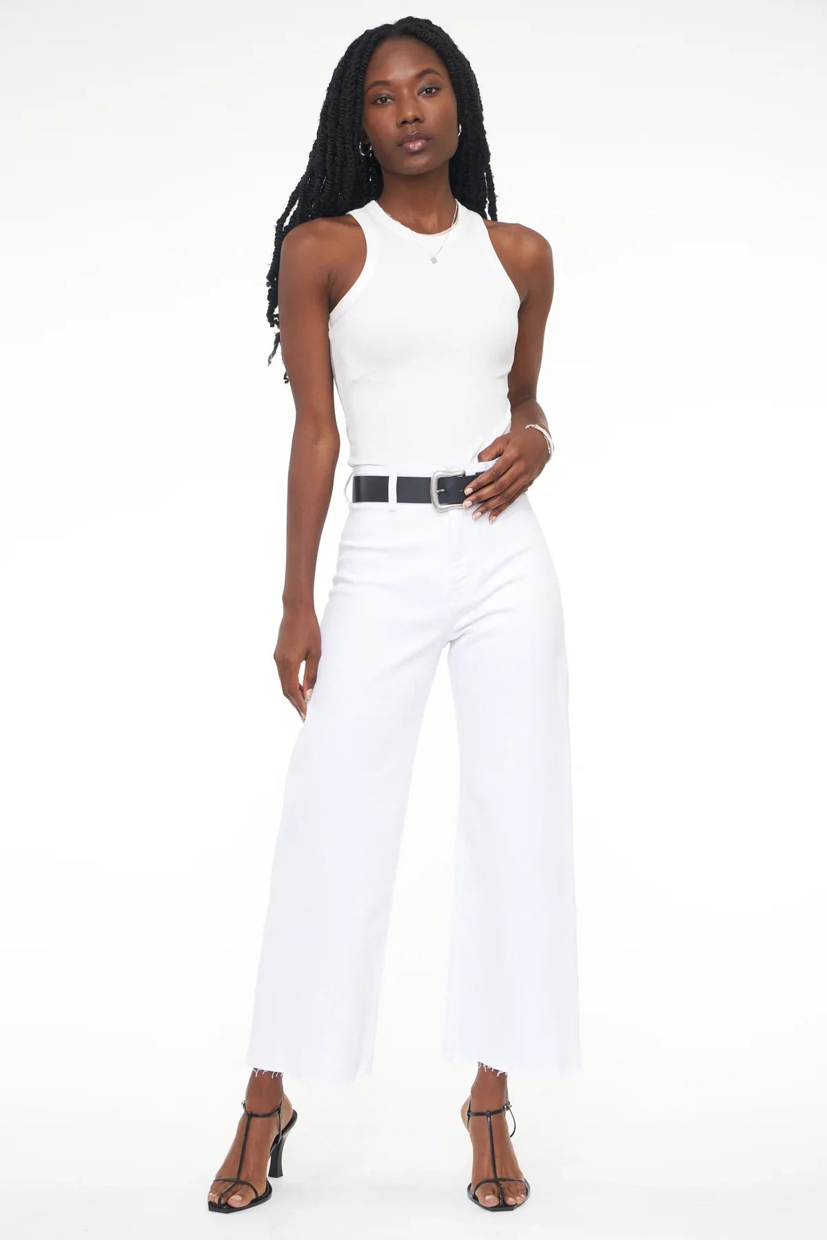 Penny Crop High Rise Wide Leg - Blizzard