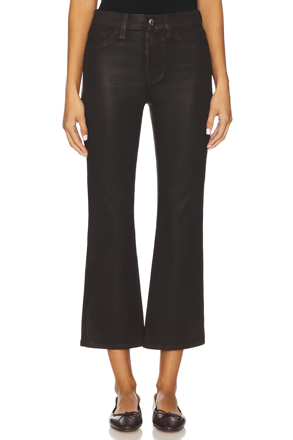 Lennon High Rise Crop Boot - Coated Mocha