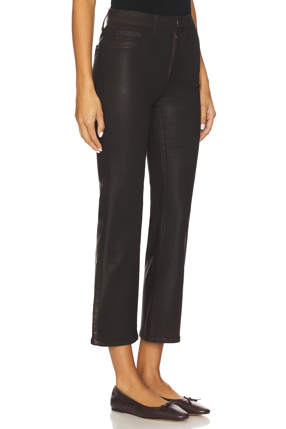 Lennon High Rise Crop Boot - Coated Mocha