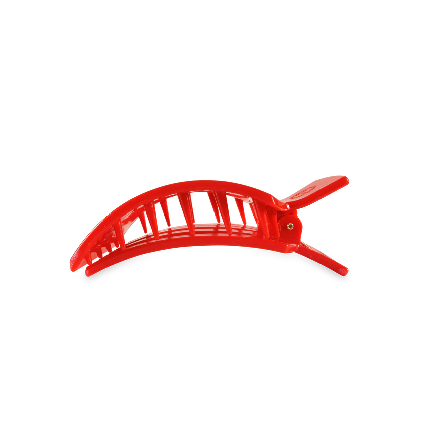 Medium Flat Square Hair Clip - Rudolph Red