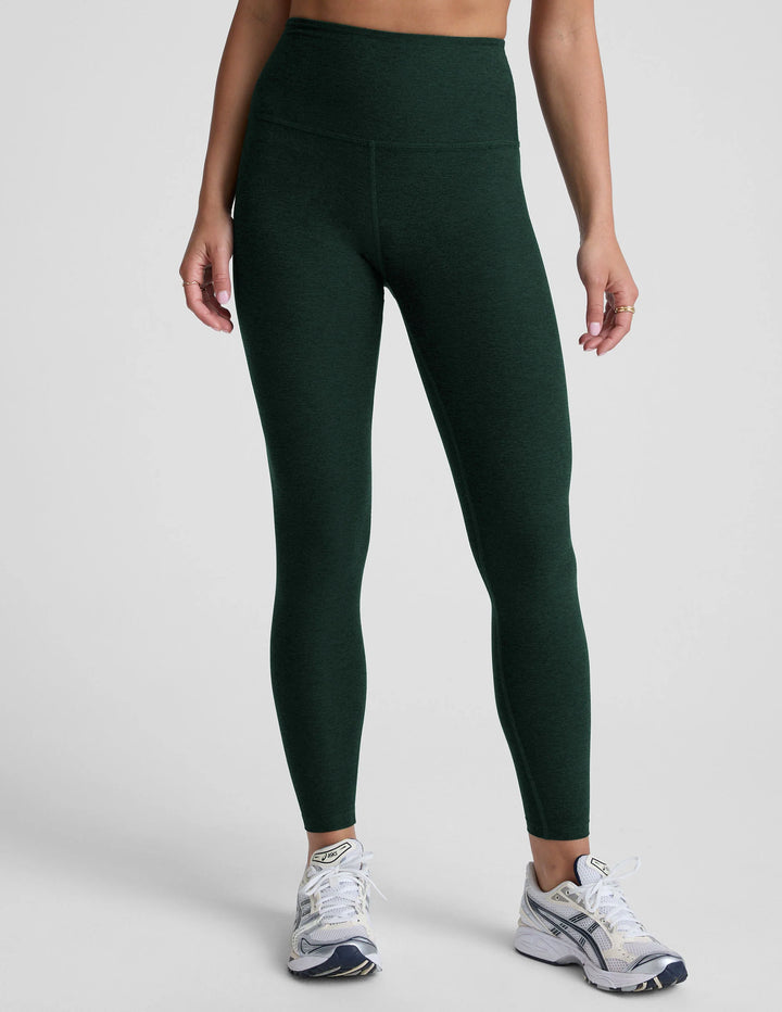 Spacedye Caught in the Midi HW Legging - Dark Spruce Green
