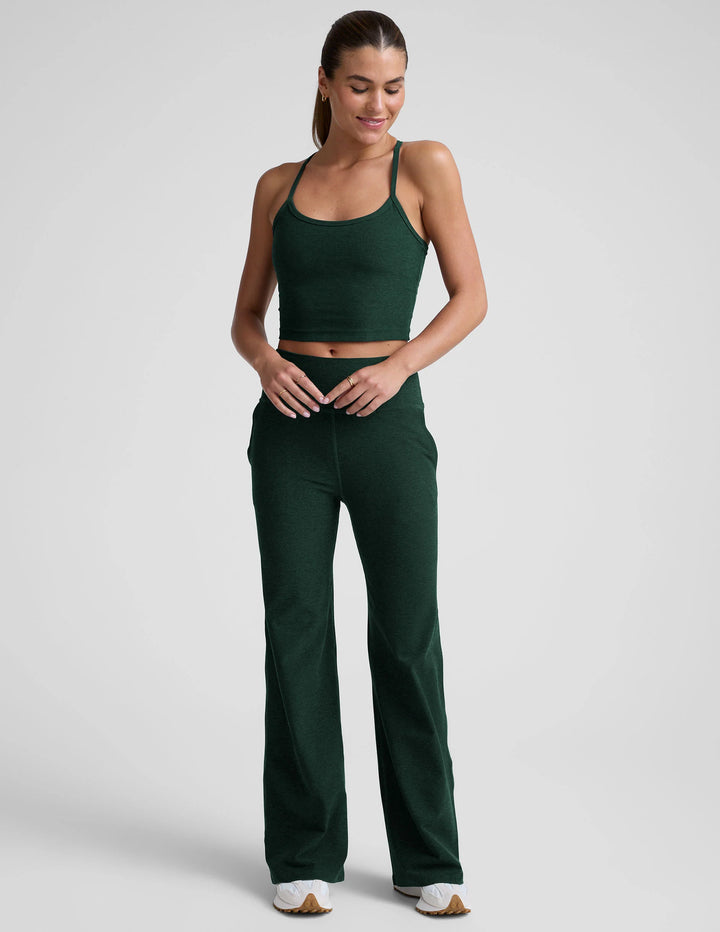 Spacedye Slim Racerback Cropped Tank - Dark Spruce Green