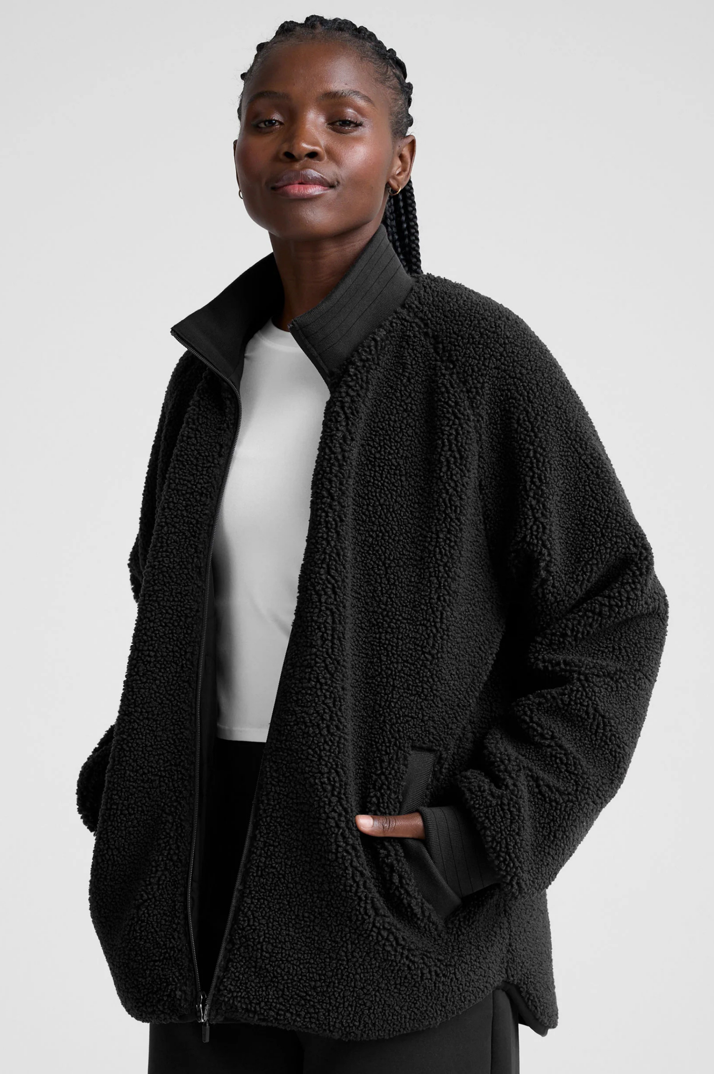 2-Way Quilted Jacket - Black