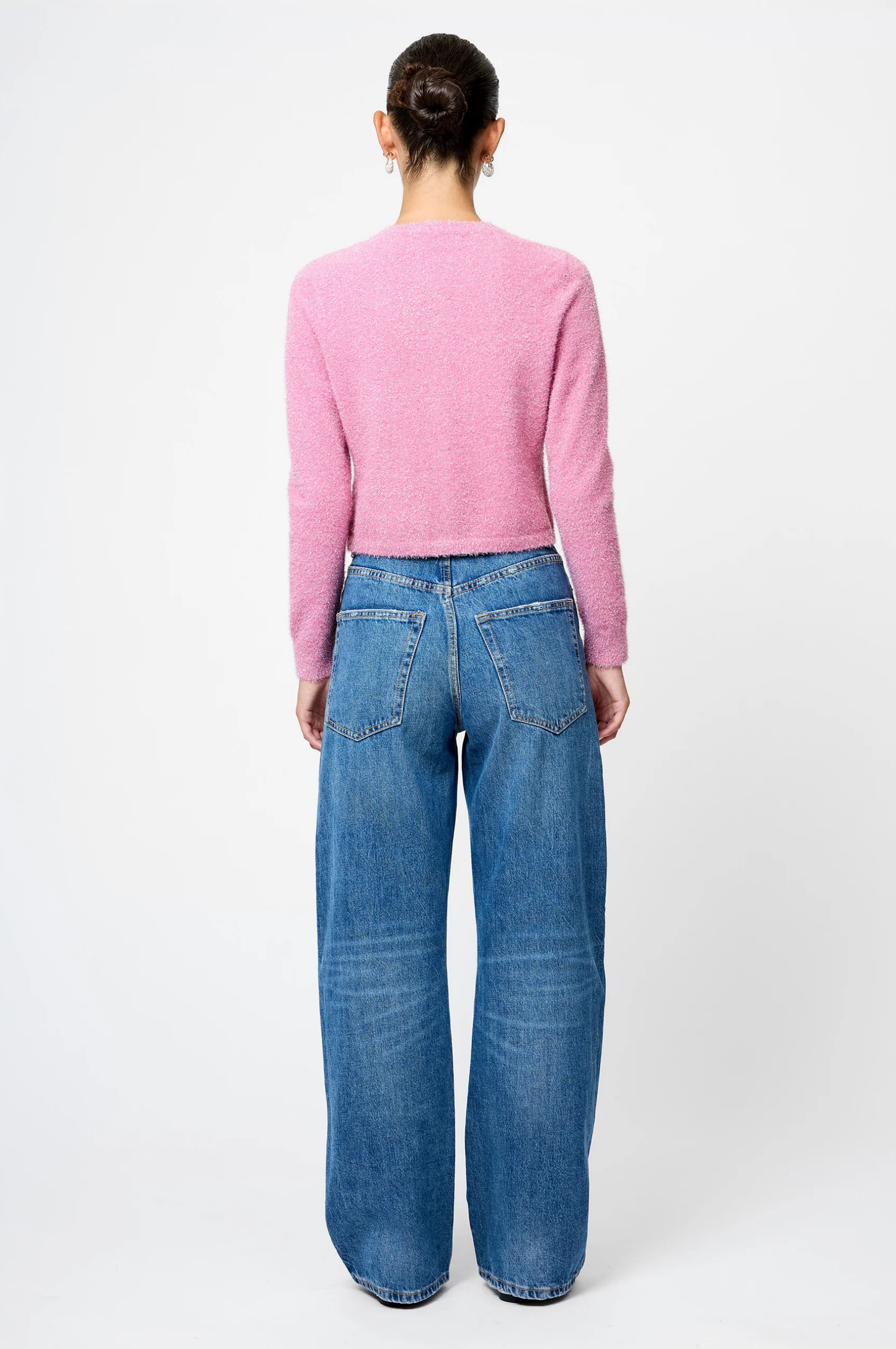 Tinsel Knit Slim Cardigan - Taffy Pink