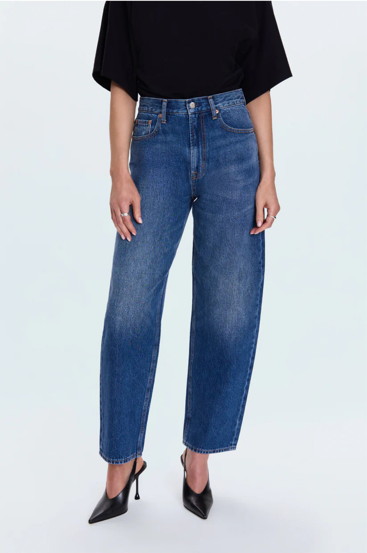 Wes High Rise Barrel Jean - Premiere