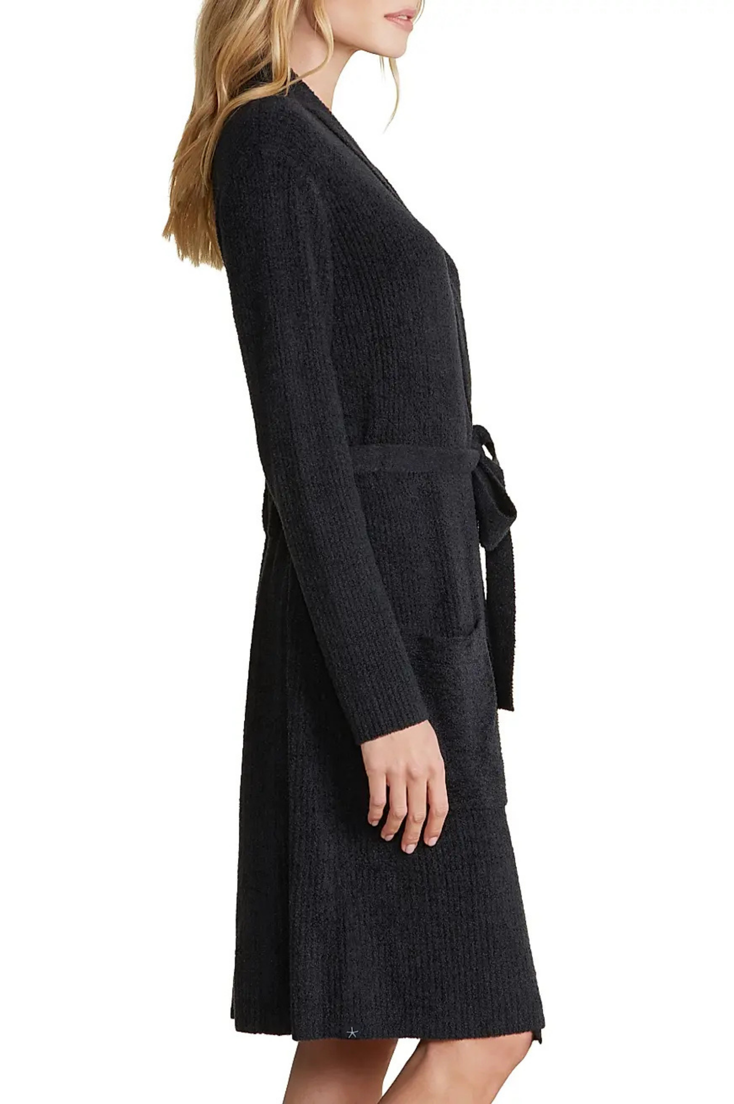 CozyChic Lite Ribbed Robe - Black