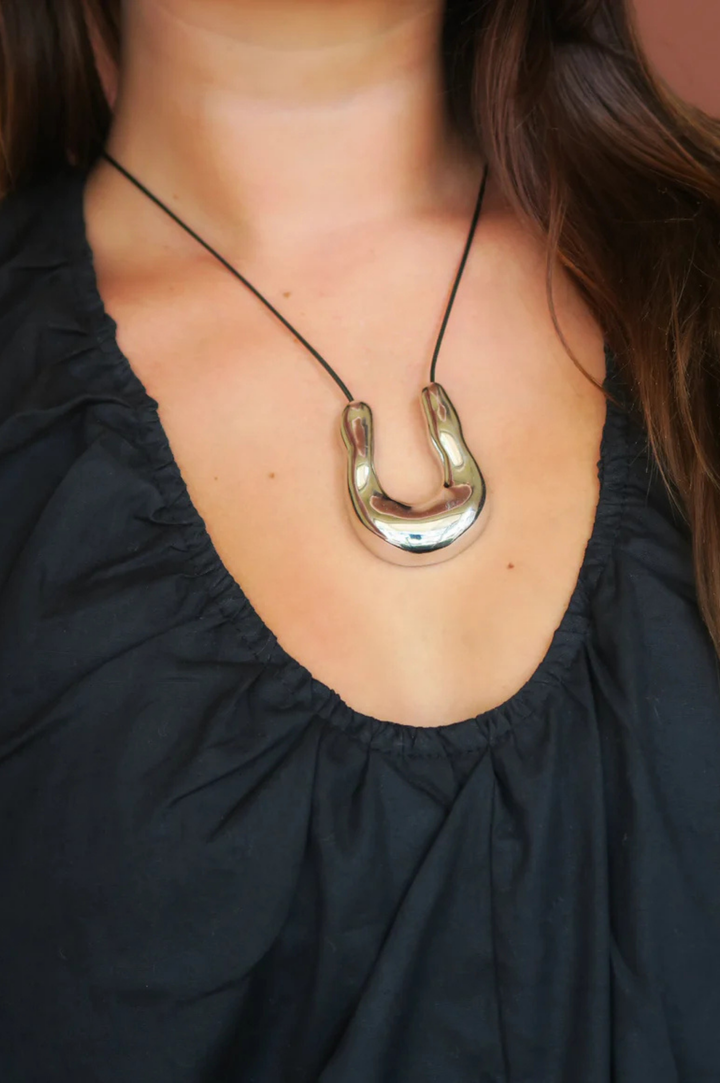 Modern Horseshoe Cord Necklace