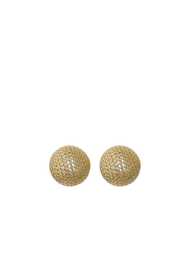 Pave Button Studs