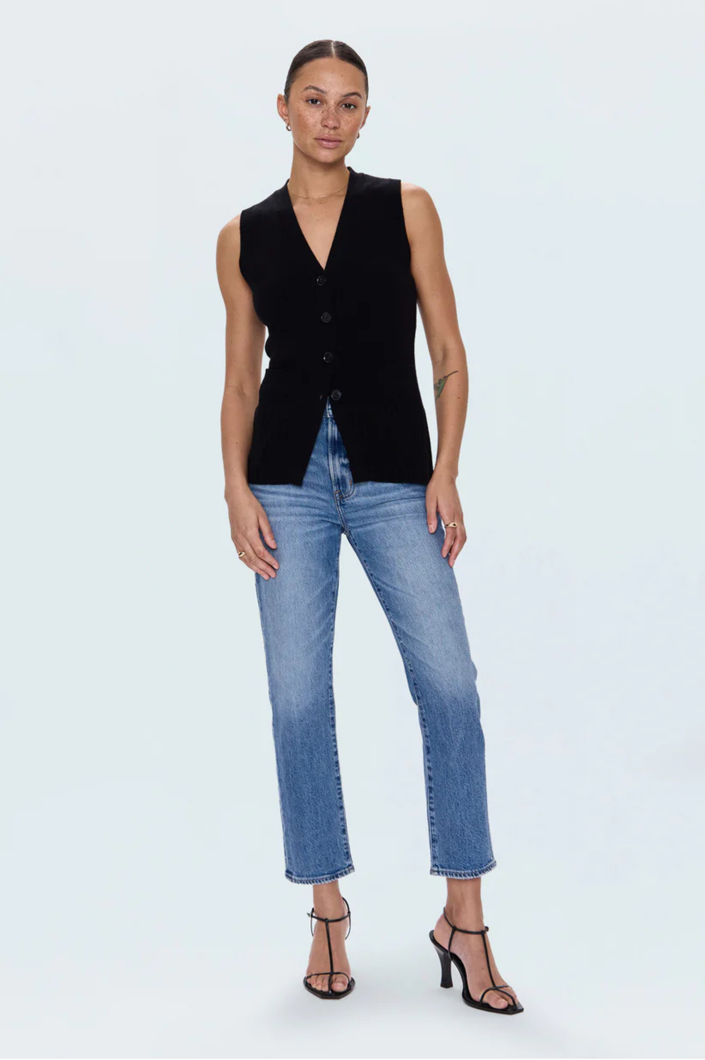 Bri Ankle High Rise Slim Straight Jean - Charleston