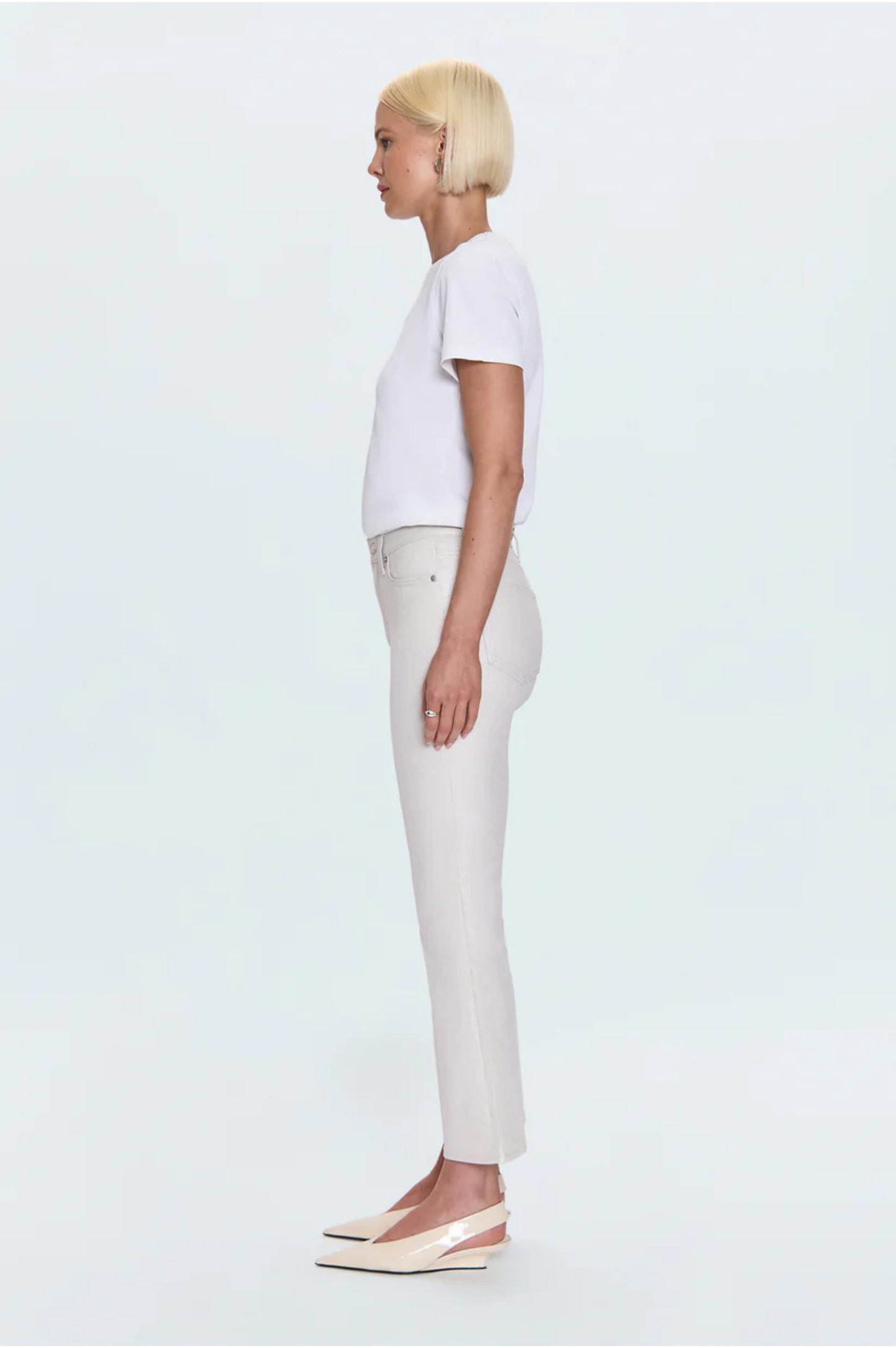 Lennon High Rise Crop Boot Pant - Ivory