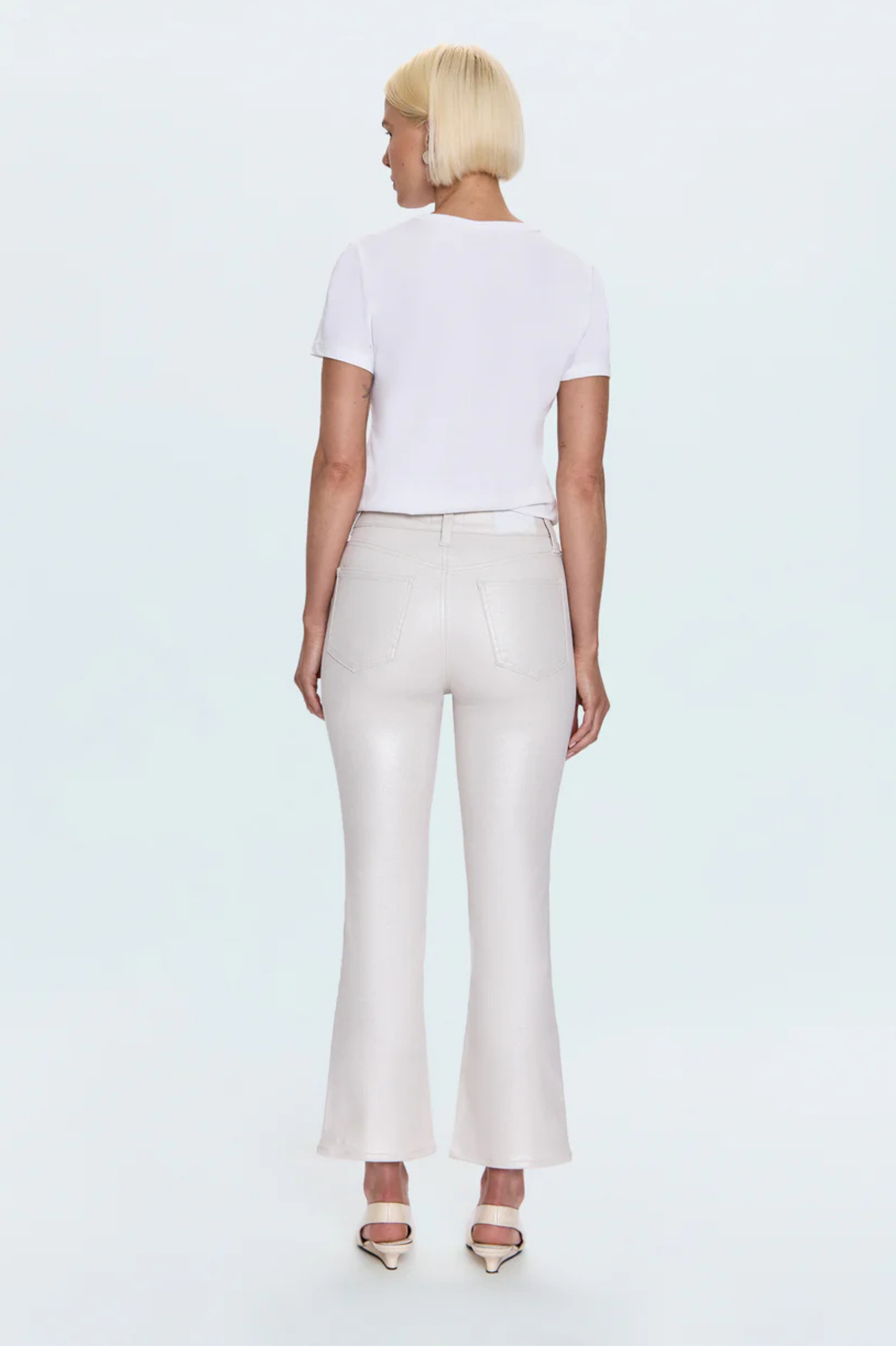Lennon High Rise Crop Boot Pant - Ivory