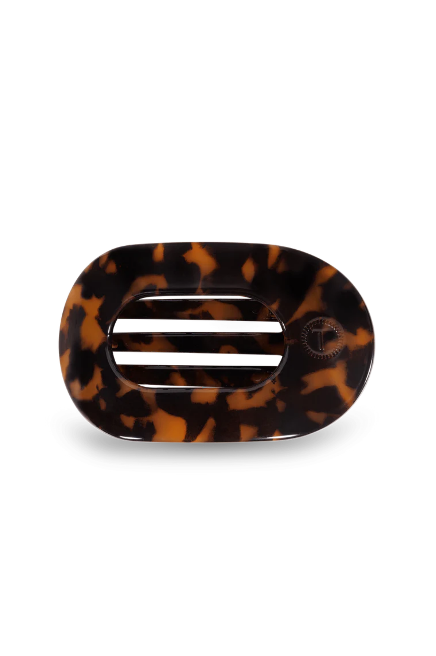 Medium Flat Round Clip - Tortoise