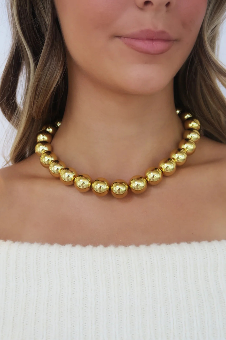 Golden Sphere Necklace