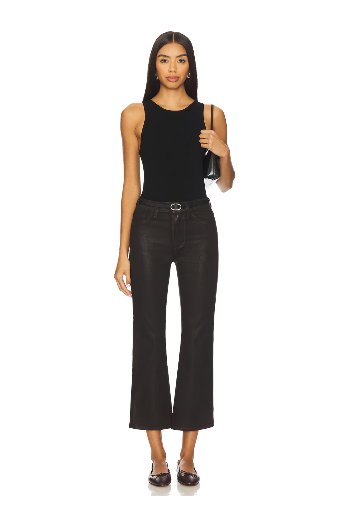 Lennon High Rise Crop Boot - Coated Mocha