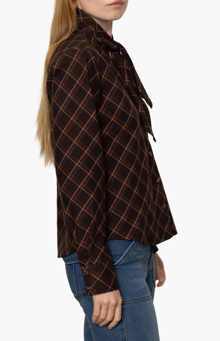 Autumn Plaid Blouse - Cocoa Plaid