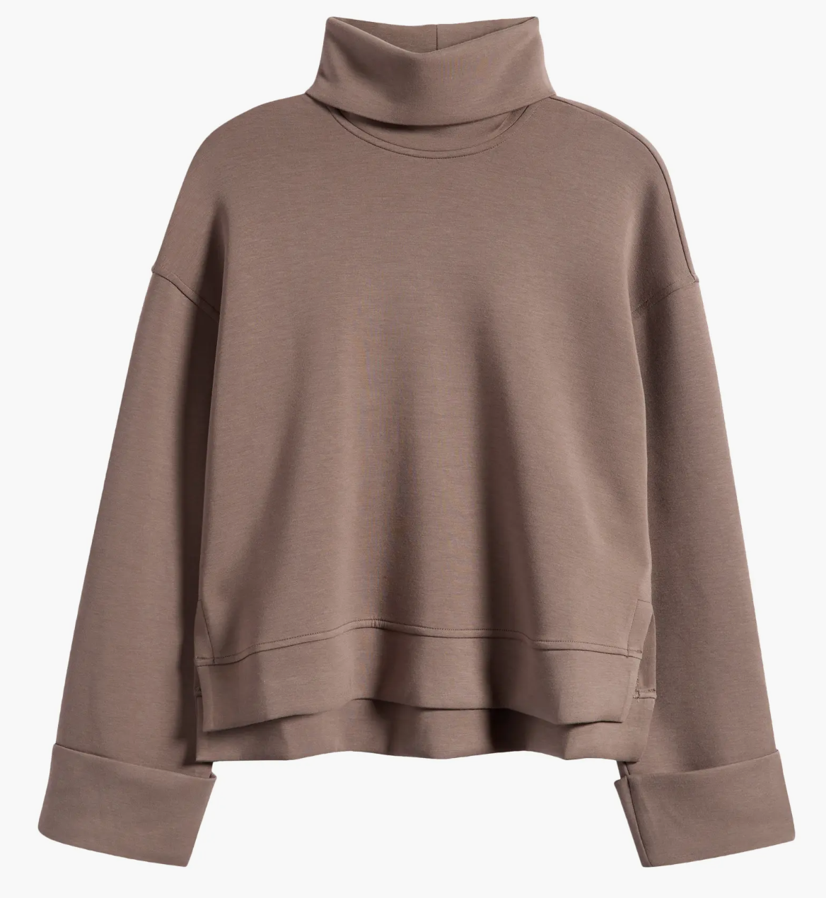 Air Essentials Cropped Turtleneck - Mineral