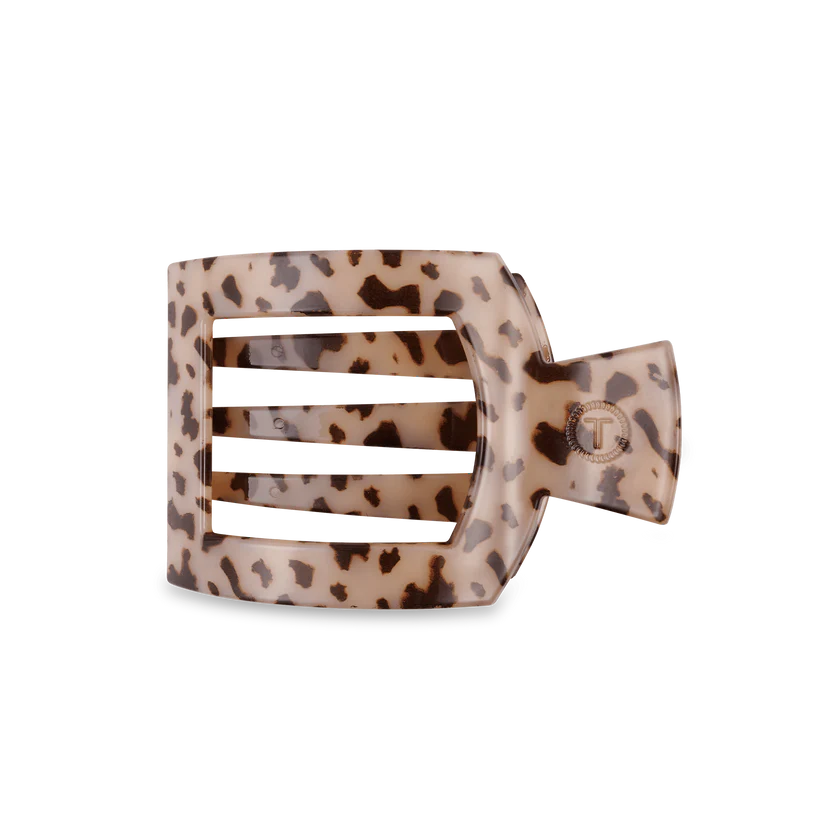 Medium Flat Square Clip - Blonde Tortoise