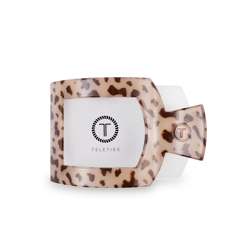 Medium Flat Square Clip - Blonde Tortoise