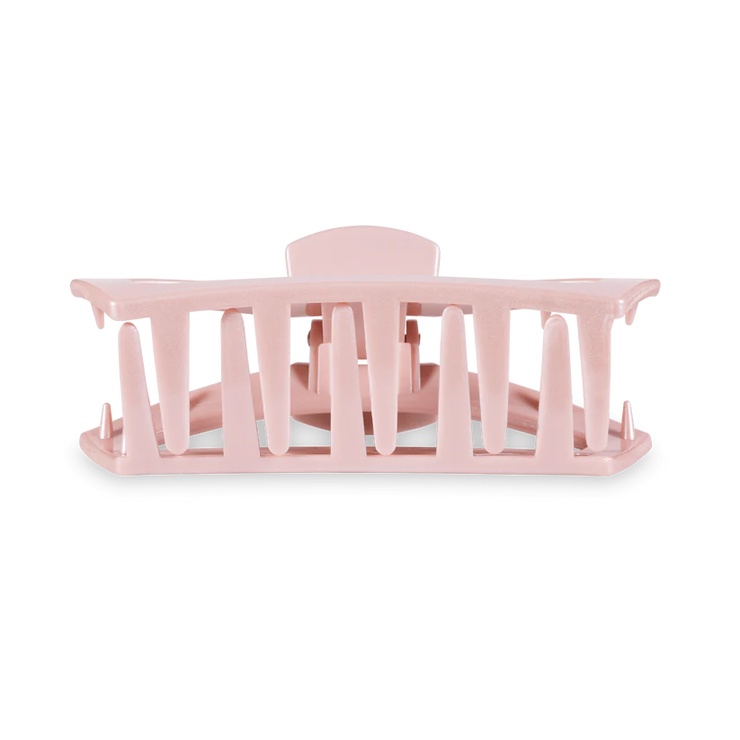 Medium Open Hair Clip - Pearly Pink