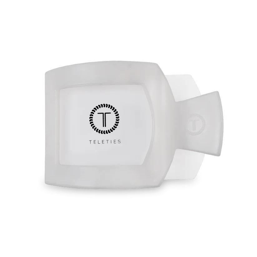 Medium Flat Square Clip - Coconut White