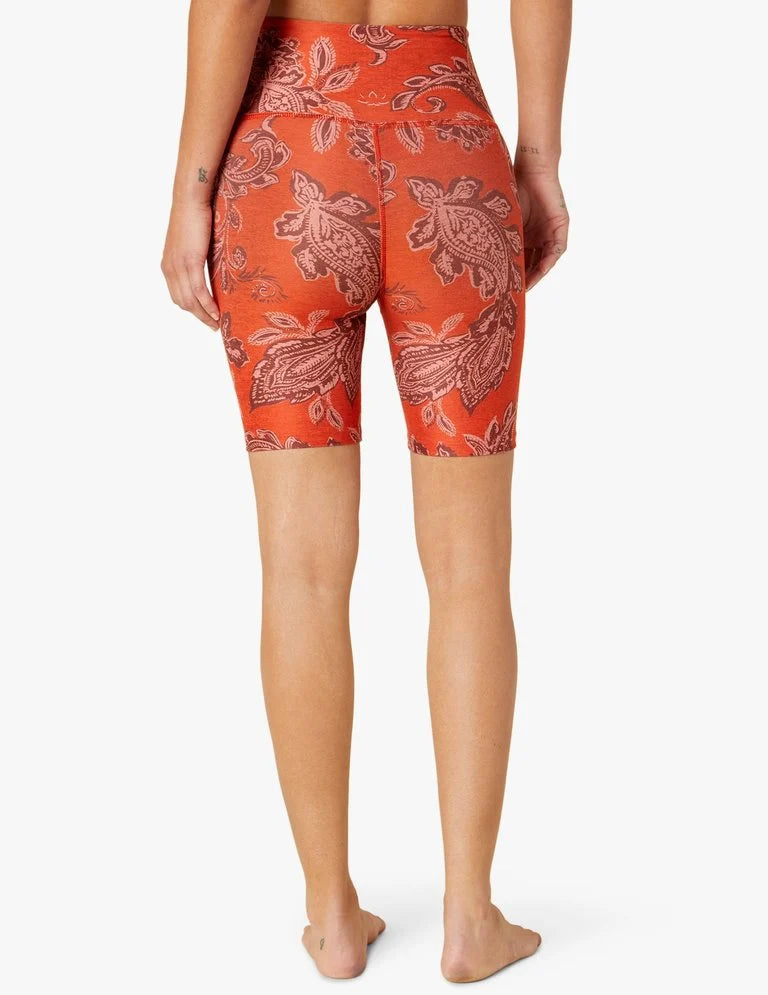 Softmark HighWaisted Biker Short-Chai Paprika Paisley